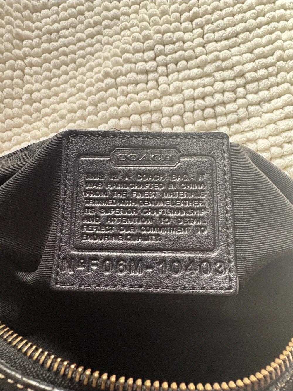 Coach Black Signature Canvas Shoulder Bag with Leather Trim